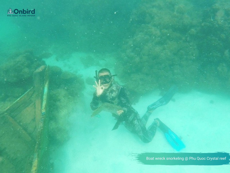 When boat returns to the sea – Explore boat wreck on a snorkeling trip in Phu Quoc